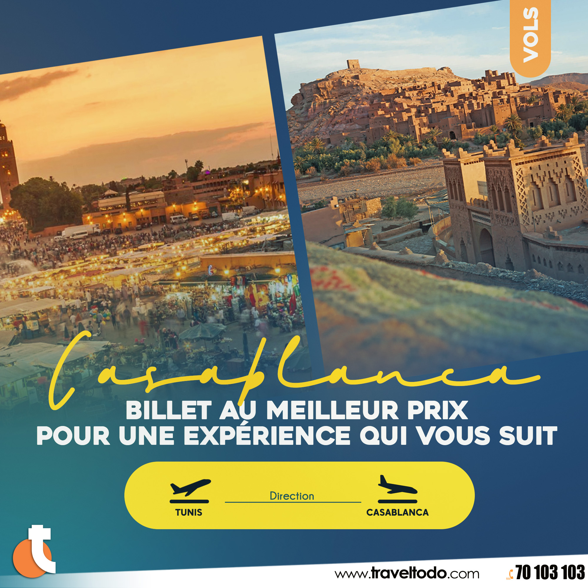 vol tunis casablanca